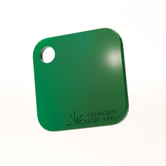 Cast Acrylic Sheet - Gloss Green - 0.125" (3mm) Thick