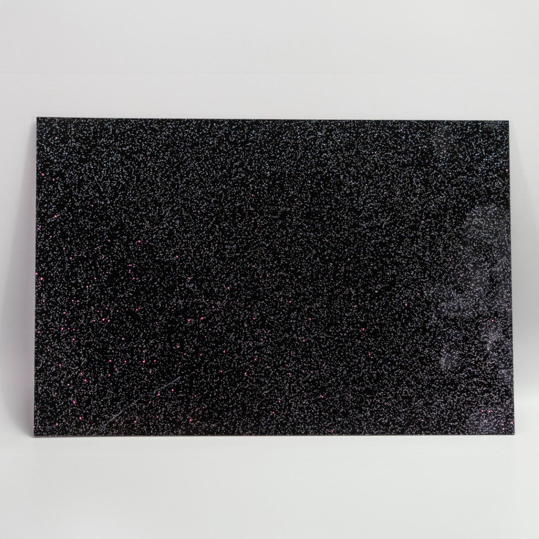 Glitter Acrylic Sheet - Opaque Colors - Multiple Colors Available - 0.125" (3mm) Thick