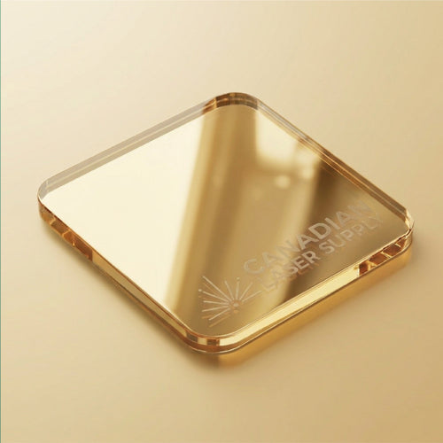 Gold Mirror Acrylic Sheet - Multiple Sizes Available - 3mm Thick