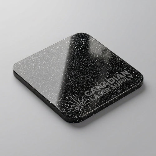 Black Glitter Acrylic Sheet - Multiple Sizes Available