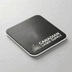 Rowmark® Brushed Charcoal on White 2-Ply Acrylic - 1/16" (1.5mm) Thick