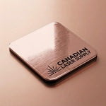Brushed Rose Gold on Black 2-Ply Acrylic - 1/16" (1.5mm) Thick