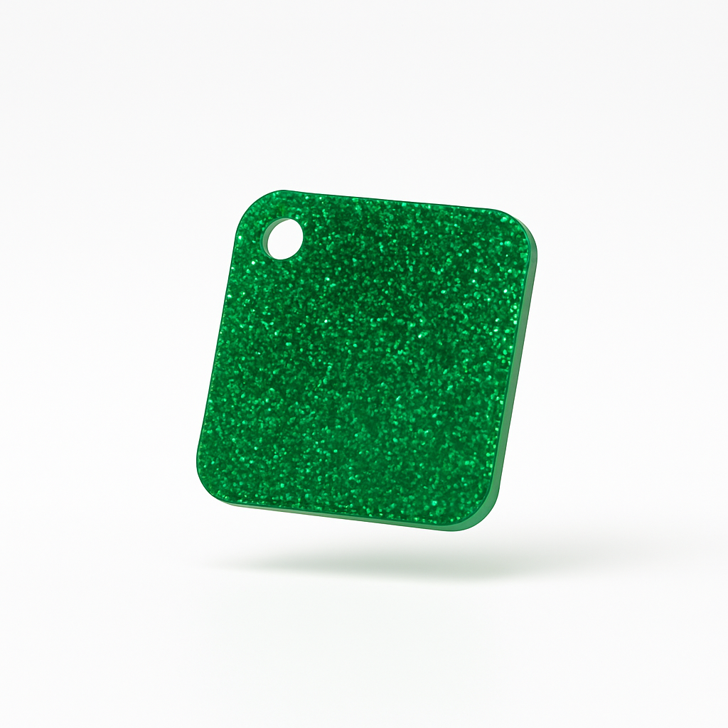 Green Glitter Acrylic Sheet - Multiple Sizes Available