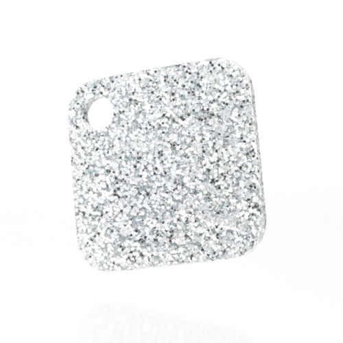 Silver Glitter Acrylic Sheet - Multiple Sizes Available