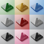 Lot de 10 - Feuilles acryliques pailletées - Assortiment - 0,125" (3mm) d'épaisseur - 11,72" x 19"