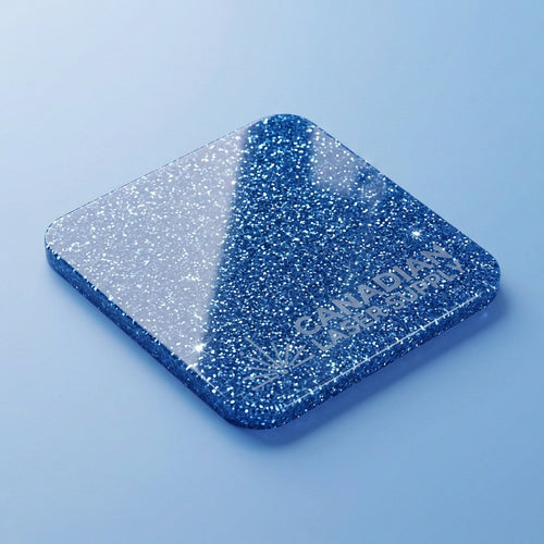 Blue Glitter Acrylic Sheet - Multiple Sizes Available