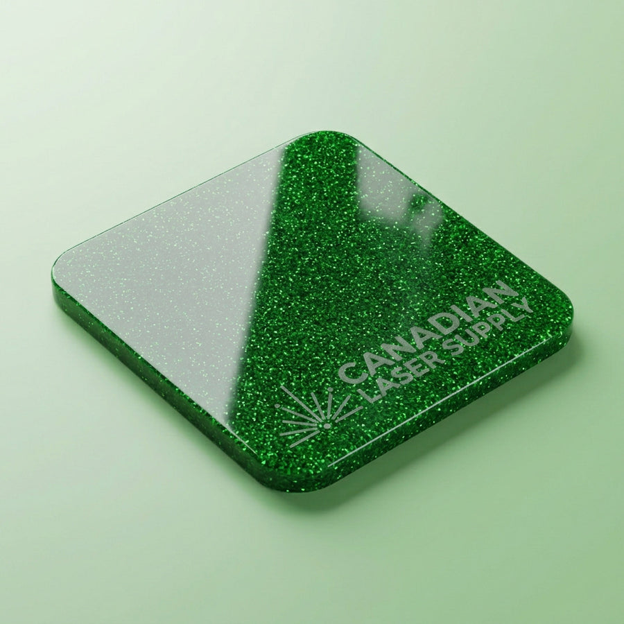 Green Glitter Acrylic Sheet - Multiple Sizes Available