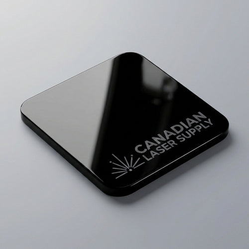 Cast Acrylic Sheet - Gloss Black  - Multiple Colors Available - 0.125" (3mm) Thick