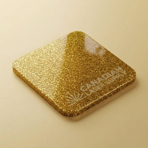 Gold Glitter Acrylic Sheet - Multiple Sizes Available