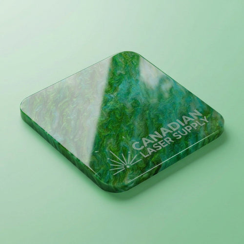 Green Marble Pattern Acrylic Sheet - 0.125" (3mm) Thick