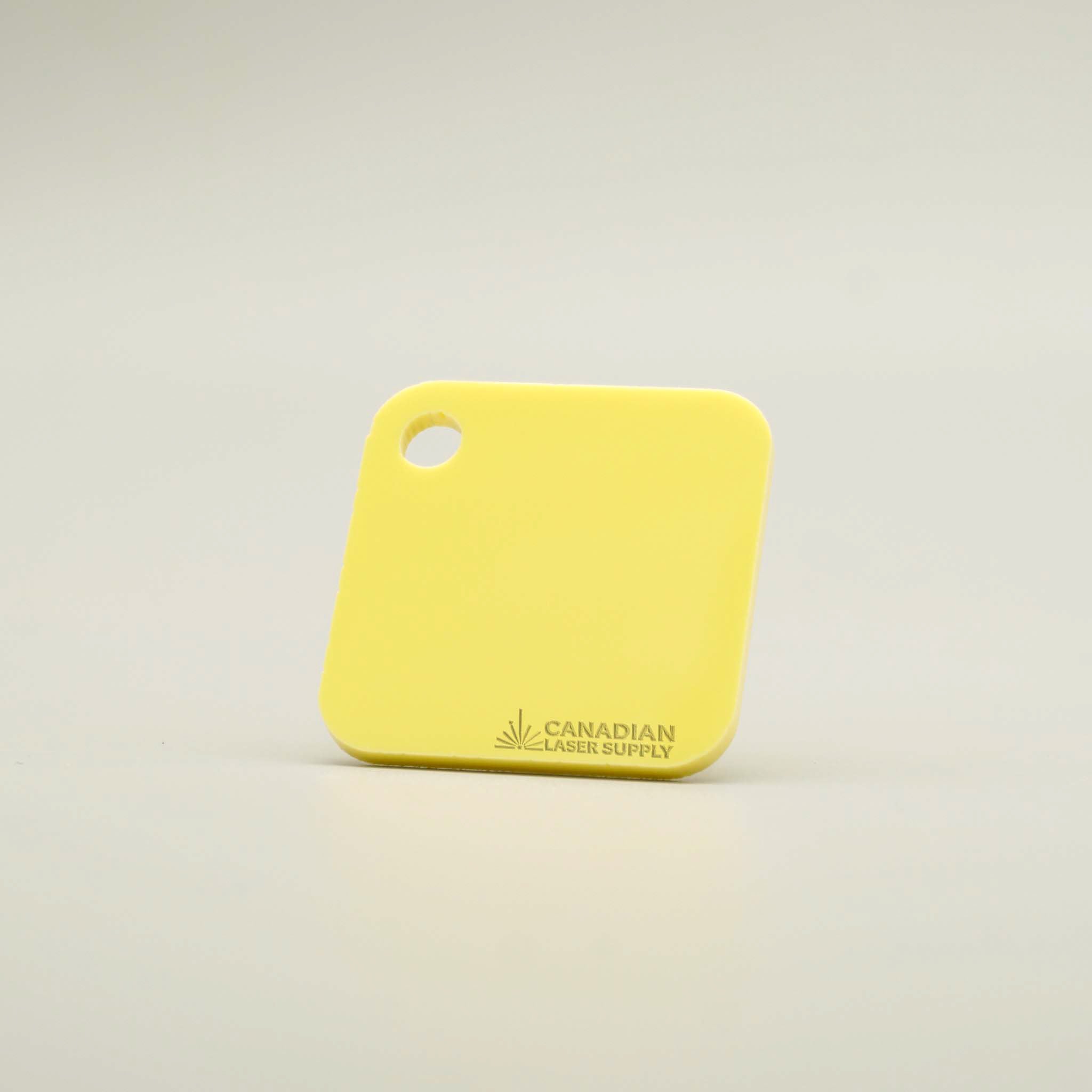 Yellow Pastel Opaque Acrylic Sheet - 0.125" (3mm) Thick