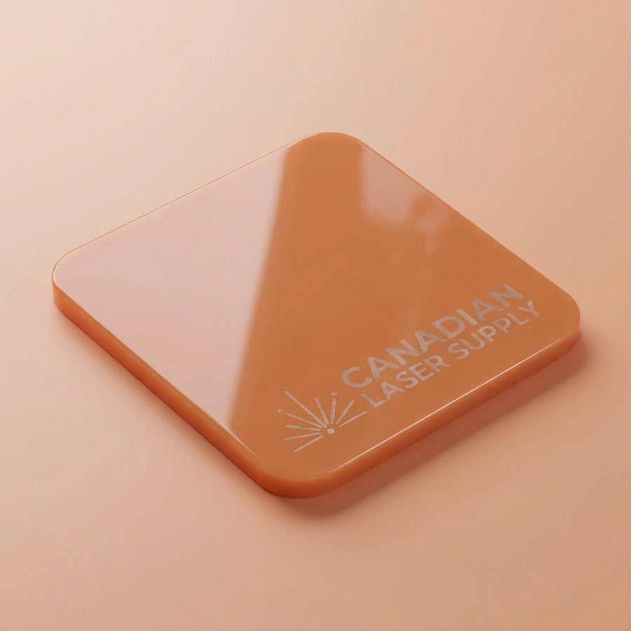 Orange Pastel Acrylic Sheet - 0.125" (3mm) Thick