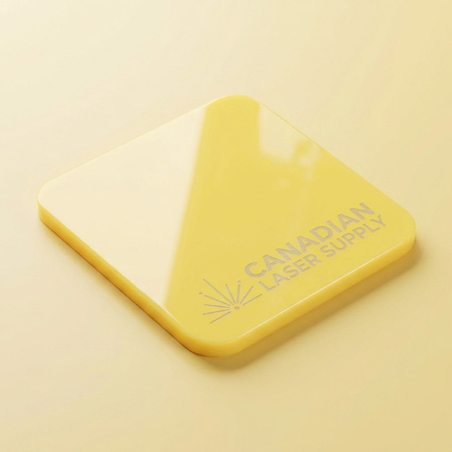 Plaque acrylique jaune pastel - 0,125" (3mm) d'épaisseur
