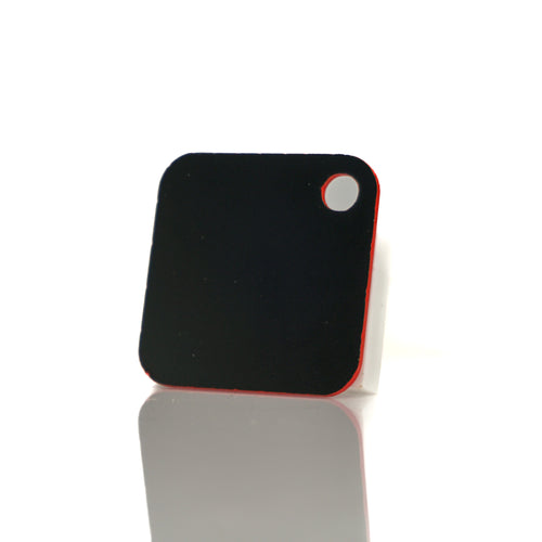 Black on Red 2-Ply Acrylic - 1/16" (1.5mm) Thick