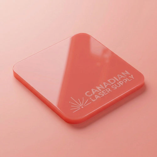 Coral Pastel Acrylic Sheet - 0.125" (3mm) Thick
