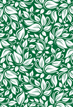 Green Floral Pattern Acrylic Sheet - 0.125" (3mm) Thick