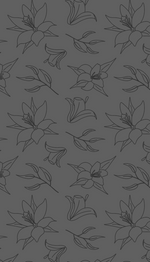 Simple Line Floral Pattern Acrylic Sheet - 0.125" (3mm) Thick