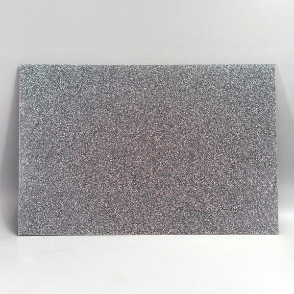 Silver Glitter Acrylic Sheet - Multiple Sizes Available