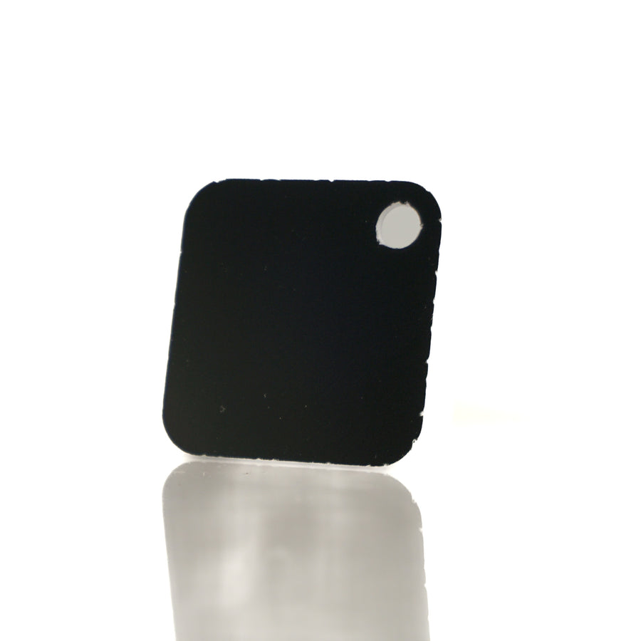 Black on White 2-Ply Acrylic - 1/16" (1.5mm) Thick