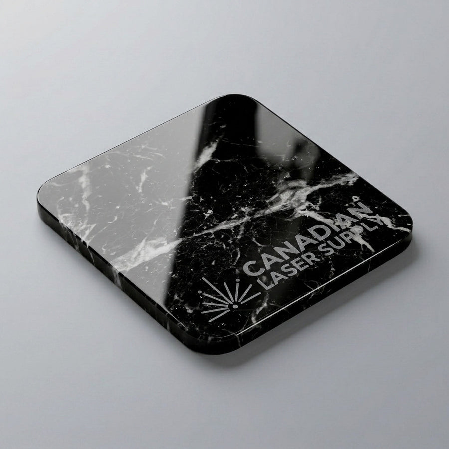 Black Granite Acrylic Sheet - 0.125" (3mm) Thick