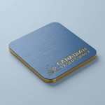 Rowmark® Brushed Blue on Gold 2-Ply Acrylic - 1/16" (1.5mm) Thick - Special Order