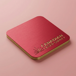 Rowmark® Brushed Red on Gold 2-Ply Acrylic - 1/16" (1.5mm) Thick - Special Order