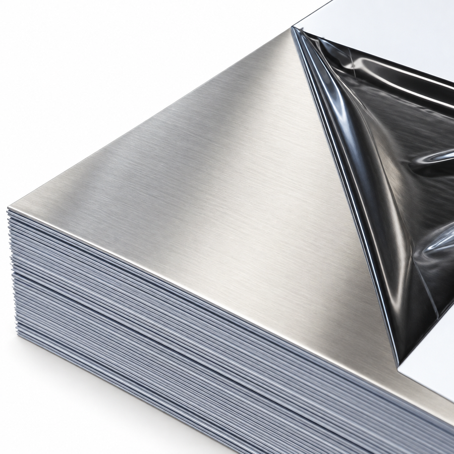 #4 304 Brushed Stainless Steel Metal Sheet - 16ga (0.063" thick)
