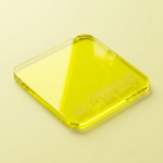 Plaque Acrylique Jaune Fluorescent - Épaisseur 0,125" (3mm)