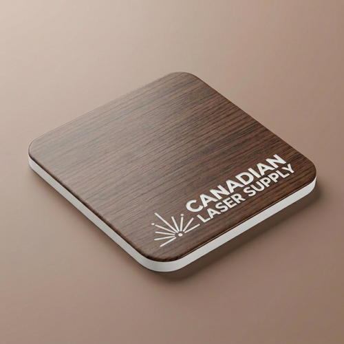 Rowmark® Kona on White 2-Ply Acrylic - 1/16" (1.5mm) Thick