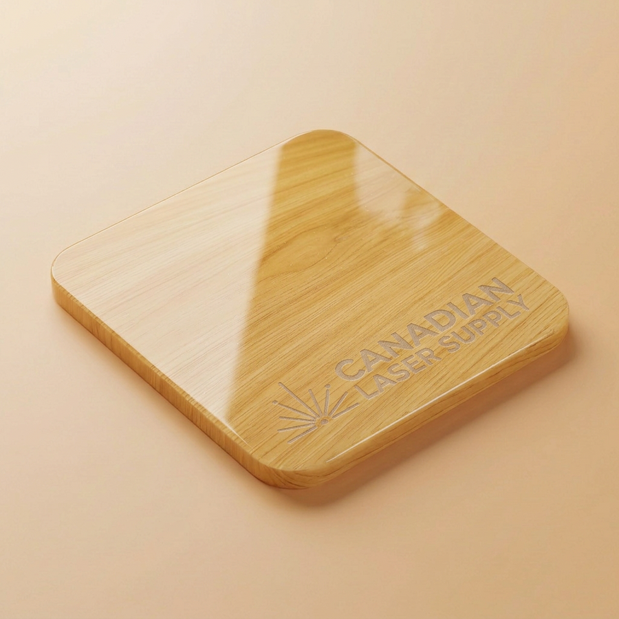 Plaque acrylique imitation bois clair - 0,125" (3 mm) d'épaisseur