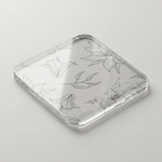 Simple Line Floral Pattern Acrylic Sheet - 0.125" (3mm) Thick