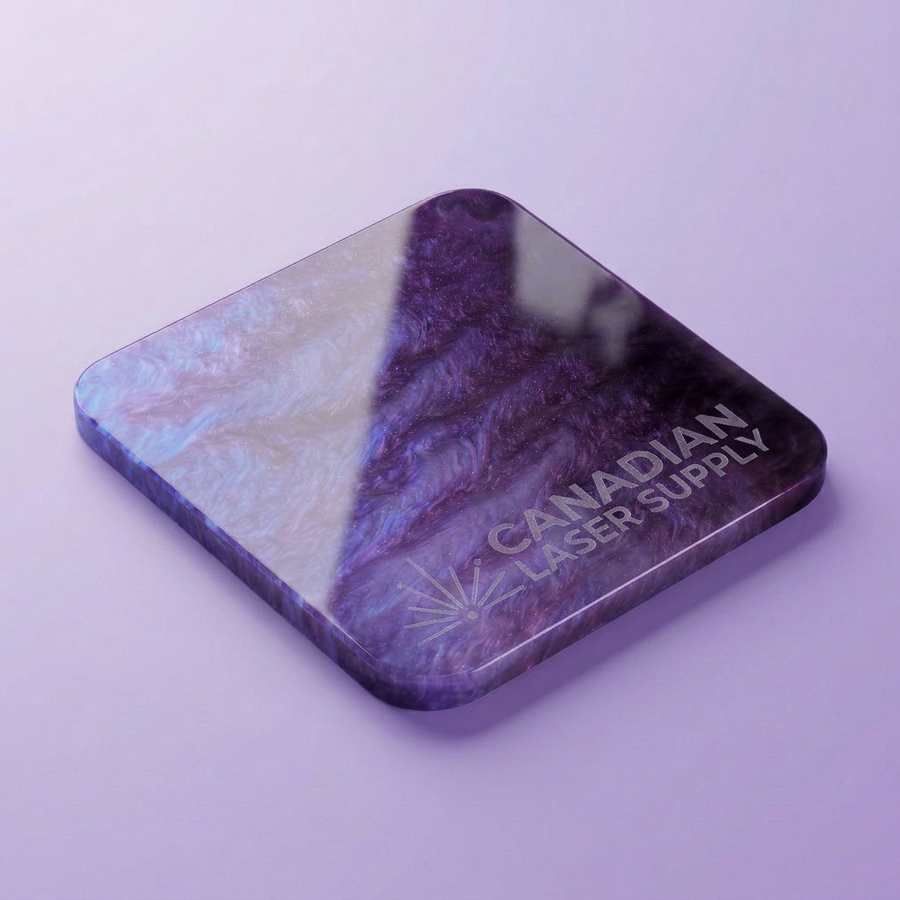 Plaque acrylique à motif marbré violet - 0,125" (3 mm) d'épaisseur