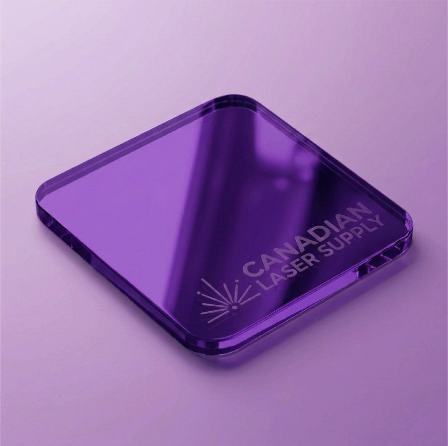 Plaque Acrylique Miroir Violette - Plusieurs Tailles Disponibles - Épaisseur 3mm