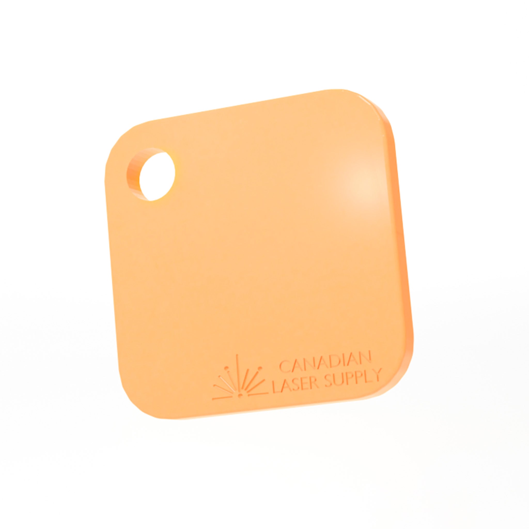 Orange Pastel Opaque Acrylic Sheet - 0.125" (3mm) Thick