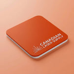 Rowmark®  Tangerine on White 2-Ply Acrylic - 1/16" (1.5mm) Thick - Special Order