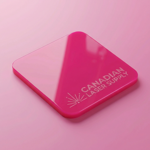 Cast Acrylic Sheet - Gloss Pink - 0.125" (3mm) Thick