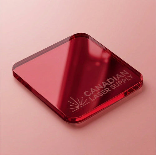 Red Mirror Acrylic Sheet - Multiple Sizes Available - 3mm Thick