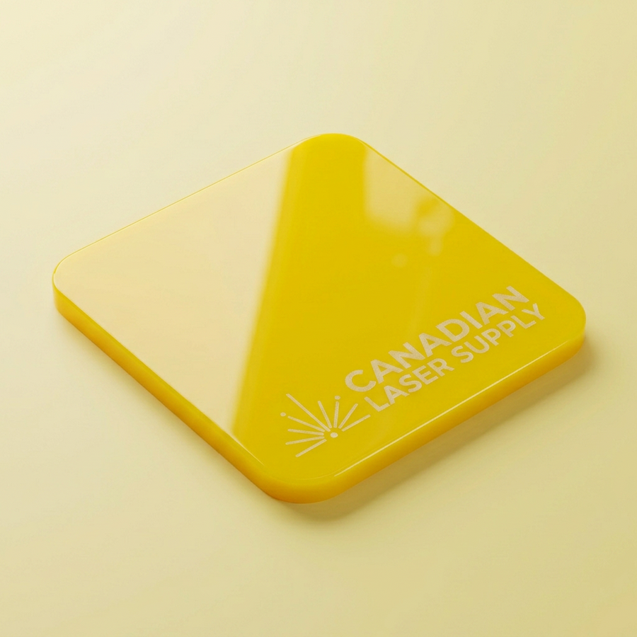 Cast Acrylic Sheet - Gloss Yellow - 0.125" (3mm) Thick