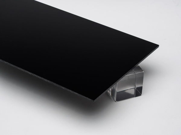 Gloss Black Acrylic Sheet - 0.375" (9.5mm) Thick